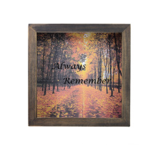 high quality Light wood color country style beautiful shadow box photo picture frame for room decorative